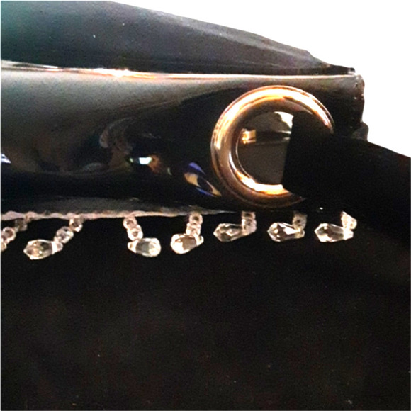 CAROLINA HERRERA Good Girl BLACK VELVET and PATENT TOTE SHOULDER BAG … - Picture 8 of 10